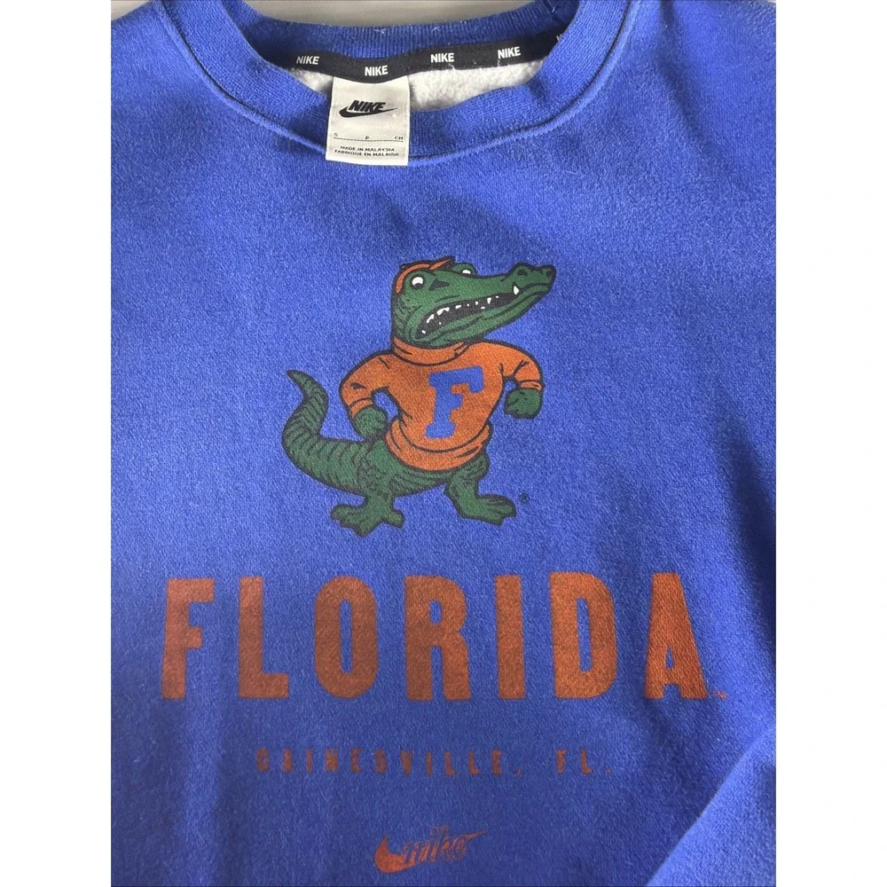 Nike Florida Gators Sweatshirt Men's Small Blue Albert Gator Crewneck NCAA